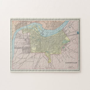 Alte Karte von Louisville KY (1901)