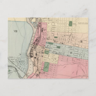 Alte Karte von Manchester New Hampshire (1877)