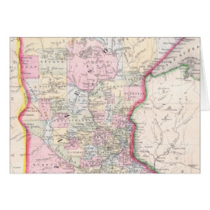 Alte Karte von Minnesota (1864)