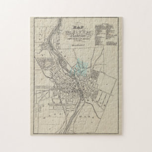 Alte Karte von Rochester NY (1838)