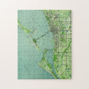 Alte Karte von Sarasota Florida (1944)