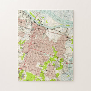 Alte Karte von Savannah Georgia (1955)