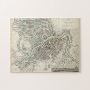 Alte Karte von St. Petersburg Russland (1834)