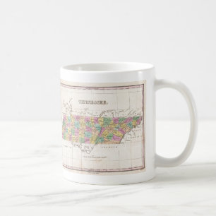 Alte Karte von Tennessee (1827) Kaffeetasse