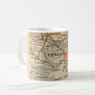 Alte Karte von Venedig - Venezia  Kaffeetasse