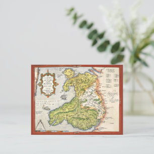 Alte Karte von Wales und Anglesey 1579