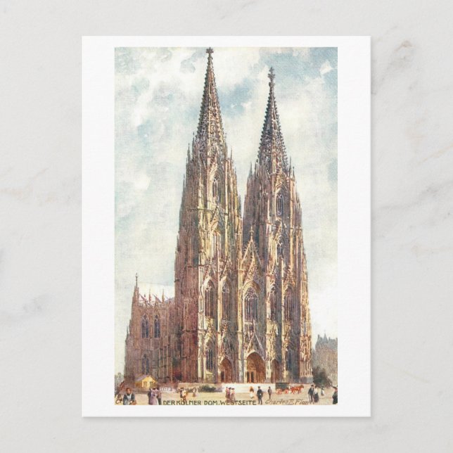 Alte Kathedrale in Köln Postkarte (Vorderseite)