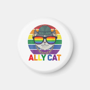 Alte Katze LGBT Gay Rainbow Pride Flag - Alte Katz Magnet
