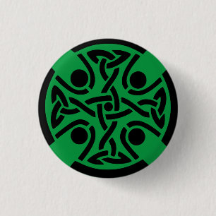 Alte keltische Kreuz-Knotenarbeit Fine Art Button
