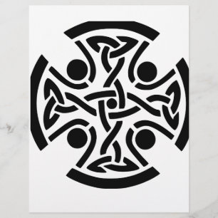 Alte keltische Kreuz-Knotenarbeit Fine Art Flyer