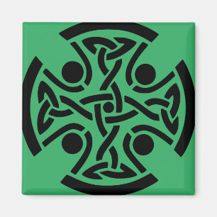 Alte keltische Kreuz-Knotenarbeit Fine Art Magnet