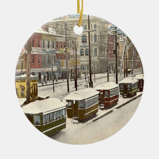 Alte Keramik New Orleans Keramik Ornament (Vorne)