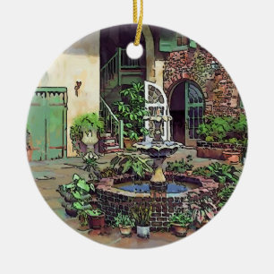 Alte Keramik New Orleans Keramik Ornament