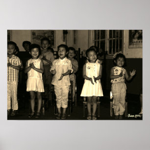 Alte Kinderbetreuung in Changsha, China Poster