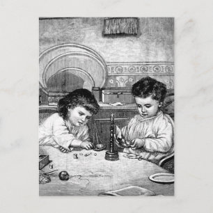 Alte Kinderkunst-Postkarte Postkarte
