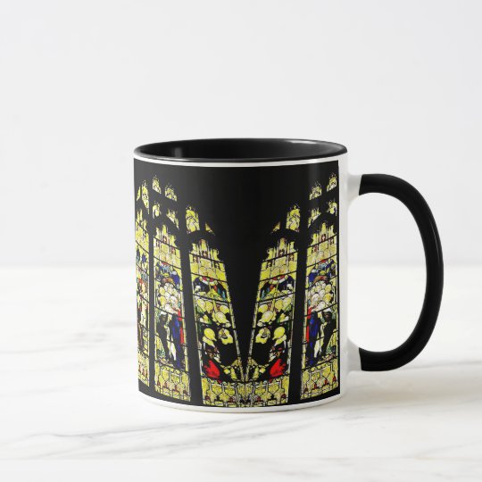 Alte Kirchenfenster-Tasse des befleckten Glases Tasse