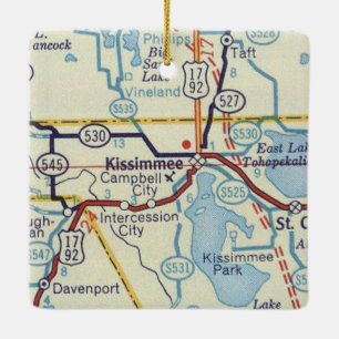 Alte Kissimmee-Karte Keramikornament