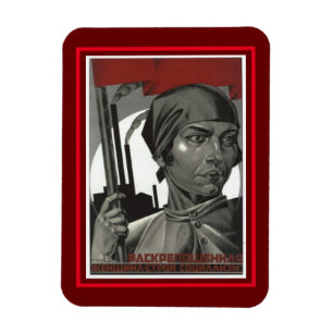 Alte Klassik 1926 Sowjetposter-Frau Magnet