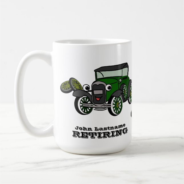 Alte Klassikerauto im Ruhestand Kaffeetasse (Links)