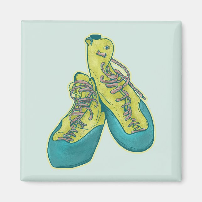 Alte Kletterschuhe Klettern Magnet (Vorne)