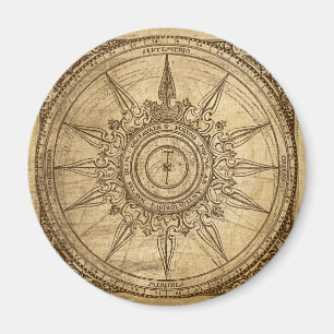 Alte Kompassrose Magnet