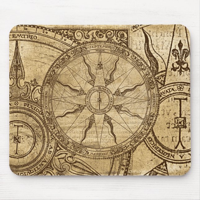 Alte Kompassrose Mousepad (Vorne)