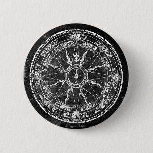 Alte Kompassrose (S/W) Button