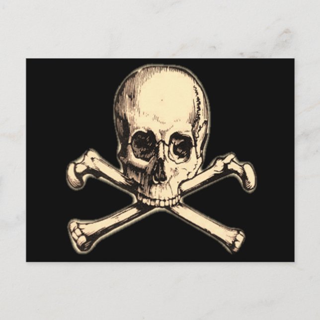 Alte Kreuzknochen Postkarte (Vorderseite)