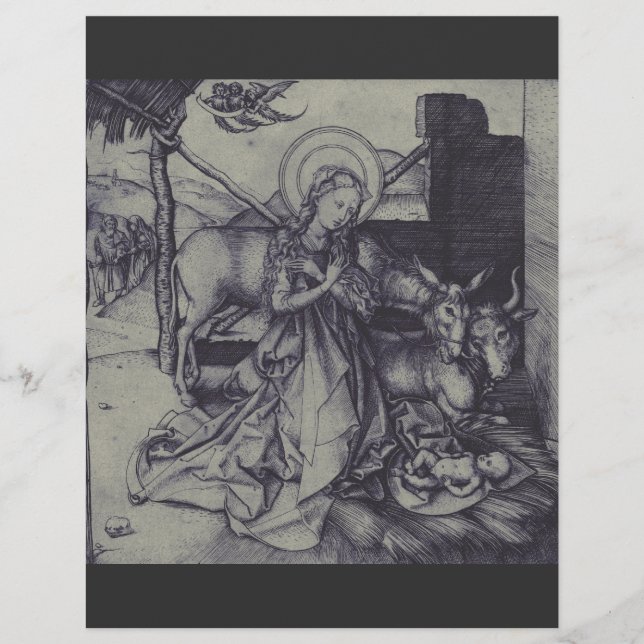 Alte Krippe-Szene og Jesus Christus Flyer (Vorne)