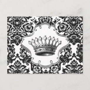 Alte Kronendamast-Postkarte Postkarte
