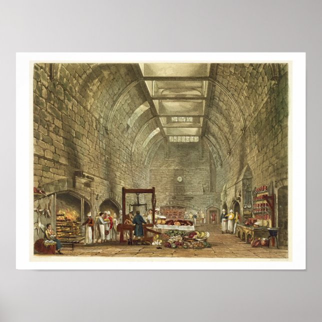 Alte Küche, Windsor Castle, graviert von Willi Poster (Vorne)