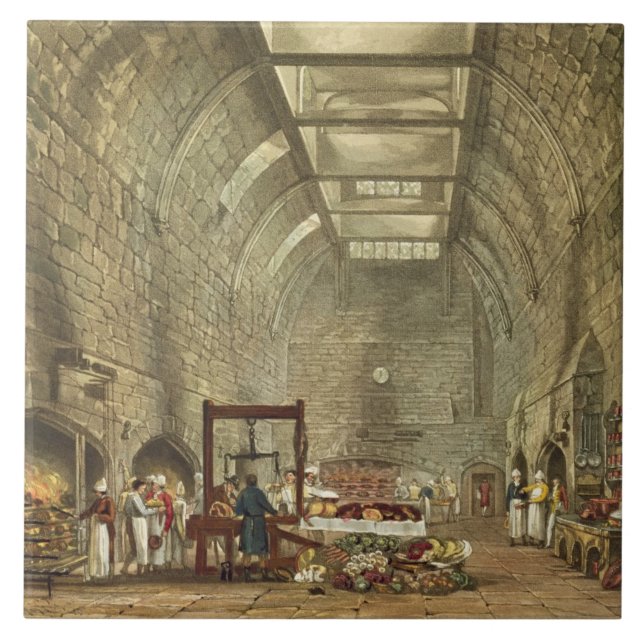 Alte Küche, Windsor Schloss, graviert von Willi Fliese (Vorderseite)