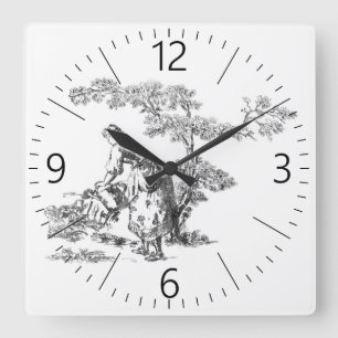 Alte Kunstwerke aus dem ländlichen Raum Quadratische Wanduhr