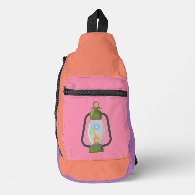alte Lampe Crossbody Bag (Vorderseite)