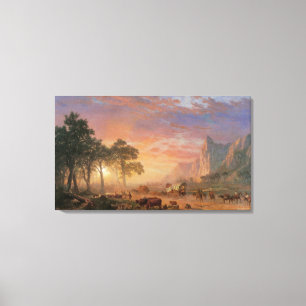 Alte Landschaft, Oregon Trail von Bierstadt Leinwanddruck