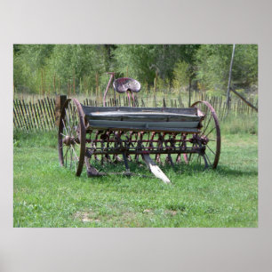 Alte landwirtschaftliche Maschinen Poster
