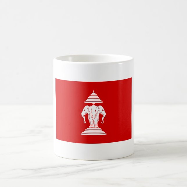 Alte Lao-Flagge Kaffeetasse (Mittel)