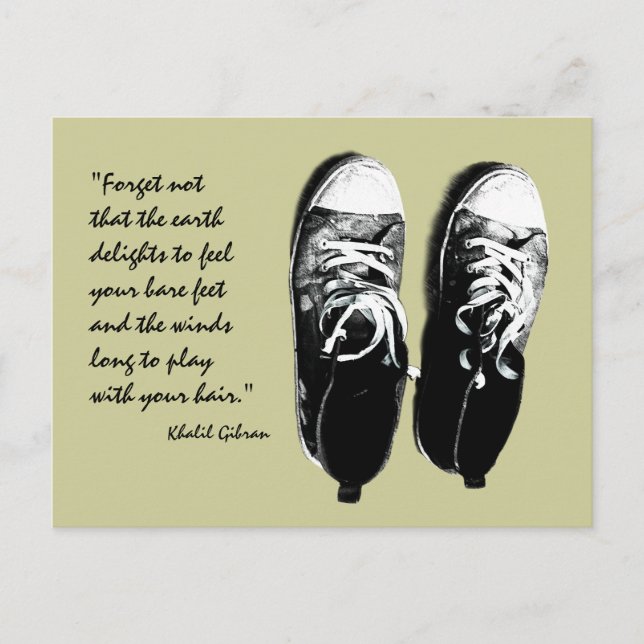 alte Laufschuhe Postkarte (Vorderseite)
