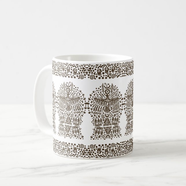 Alte Legende: Riesenvogel und Stammeszente Kaffeetasse (Vorderseite Links)
