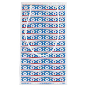 Alte lettische Schilder blau, rot, weiß Kleine Geschenktüte
