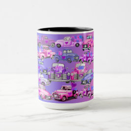 Alte Lieferwagen LKW Kaffeemaschine Tasse