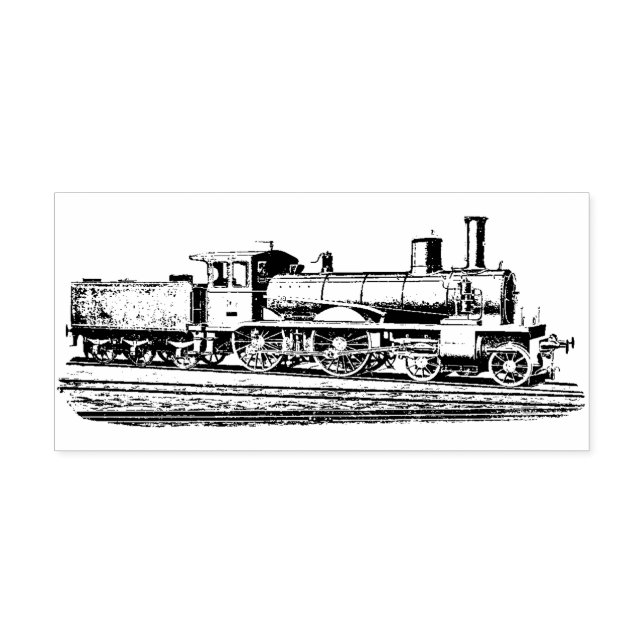 Alte Lokomotive Gummistempel (Prägung)