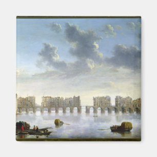 Alte London-Brücke (Öl), c.1630 Magnet