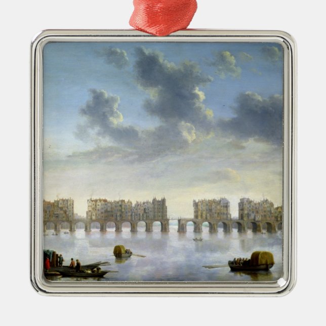 Alte London-Brücke (Öl), c.1630 Ornament Aus Metall (Vorne)