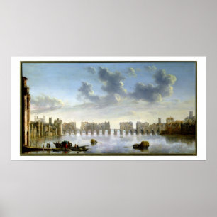 Alte London-Brücke (Öl), c.1630 Poster