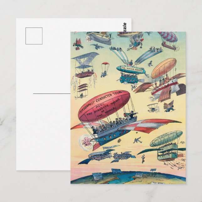 Alte Luftfahrt Vintag Postkarte Antiquitäten (Vorne/Hinten)