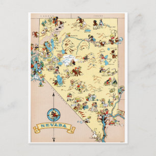 Alte lustige Karte von Nevada
