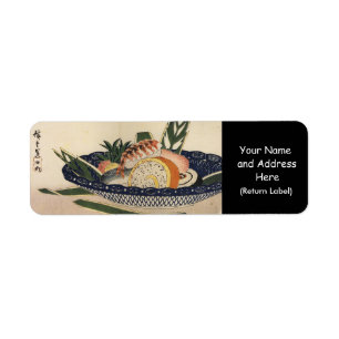 Alte Malerei einer Schüssel Sushi circa 1800's