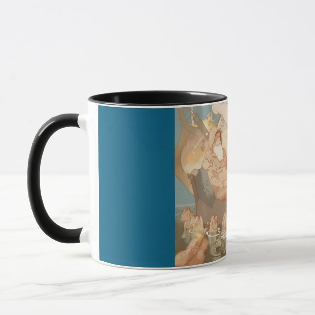 Alte Man Nautical Illustration Tasse (Links)