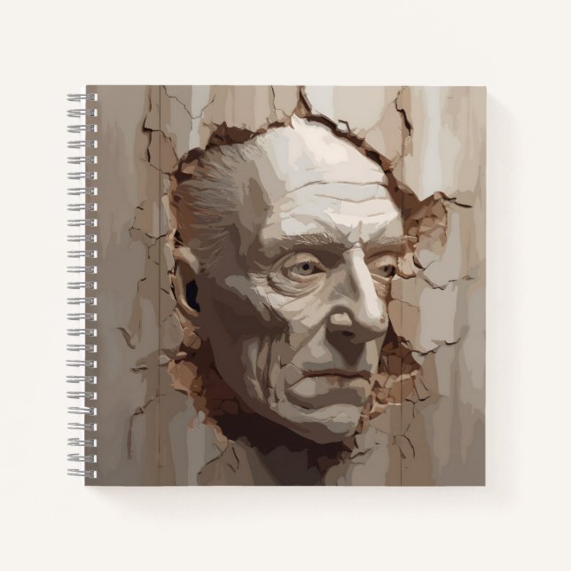 Alte Männer sehen sich dem alten Plaster gegenüber Notizbuch (Vorderseite)